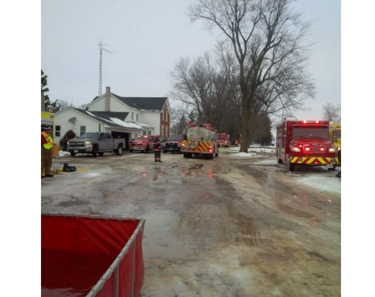 Barn burns down near Mitchell