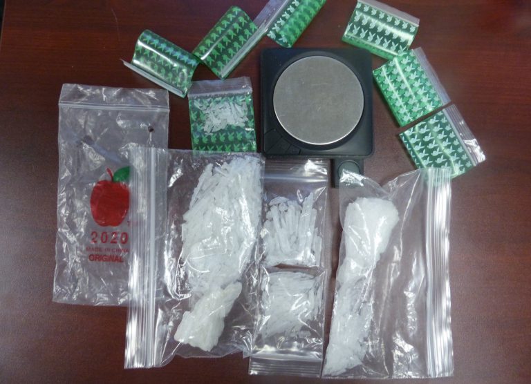 Two charged in meth bust