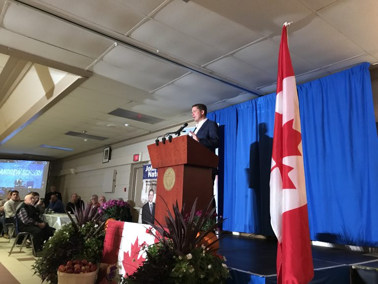 Federal Opposition Leader Andrew Scheer Visits Stratford