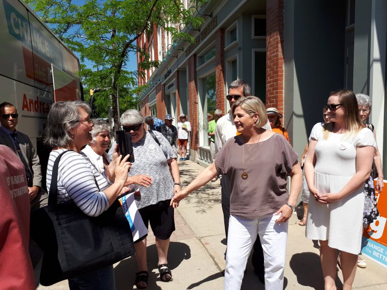Ontario NDP leader Andrea Horwath stops by Stratford