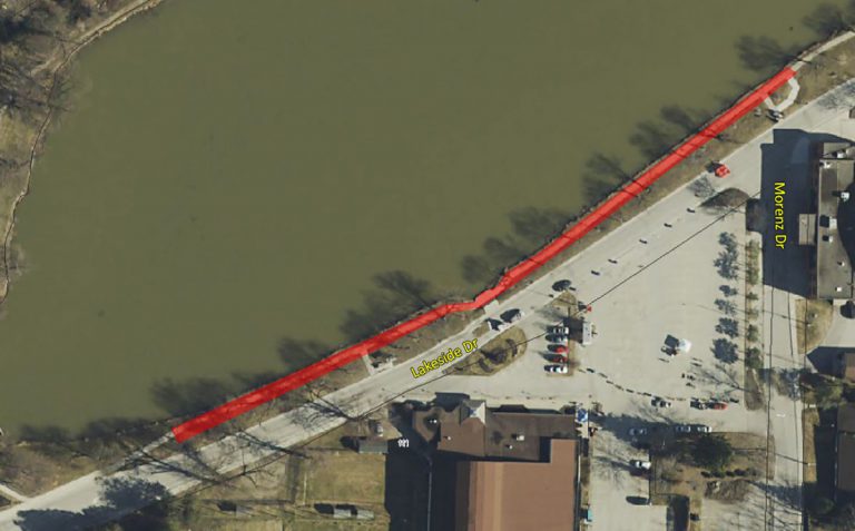 Renovations being made to walkway on south side of Avon River