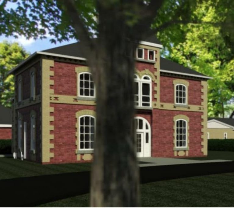 Pillars at Stratford’s former white house set to be torn down after approval from the city