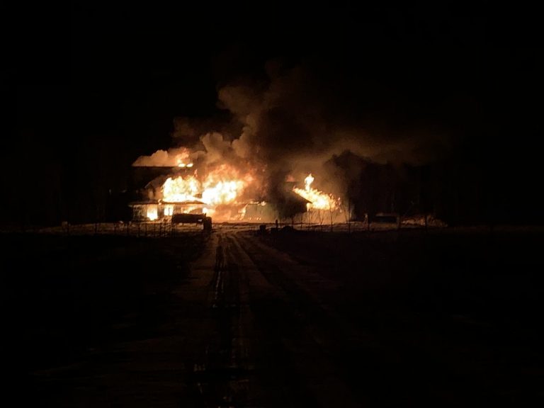 Fire destroys home under construction in Mitchell