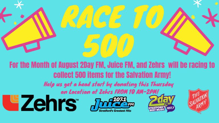 ‘Race to 500’ aiming to help out the Stratford Salvation Army