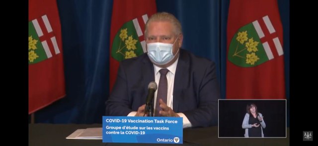 No Pfizer vaccine delivery next week, Premier Ford expresses deep frustration
