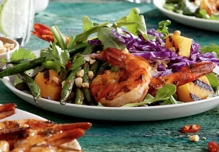 Recipe of The Week: Grilled Red Curry Shrimp Mango Salad