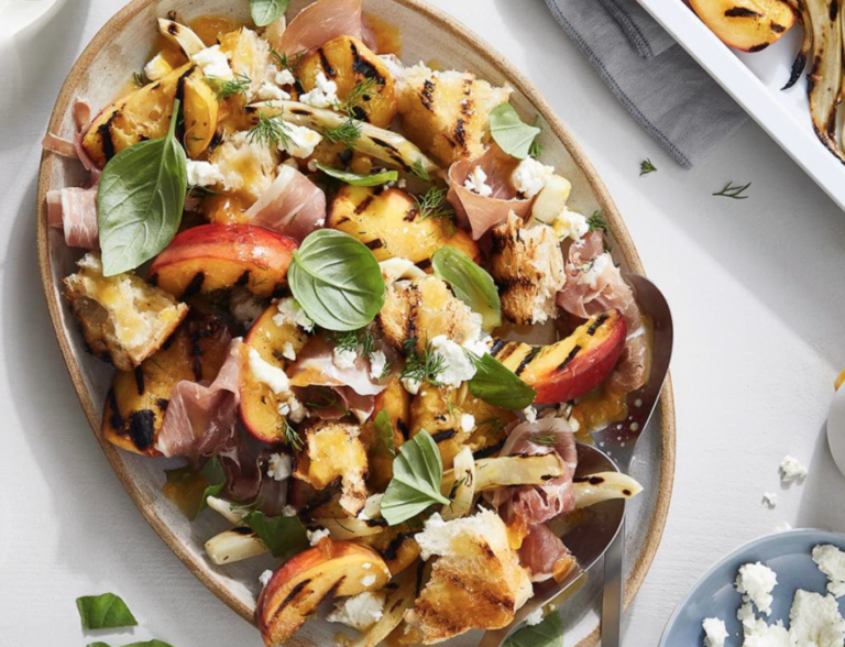 Recipe Of The Week: Grilled Peach and Fennel Salad with Prosciutto and Goat Cheese