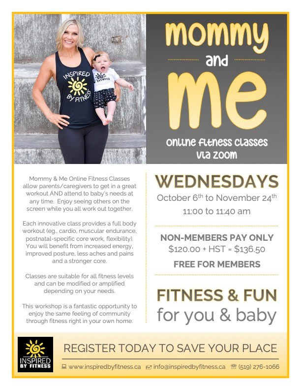 Mommy & Me Online Fitness Classes begin!