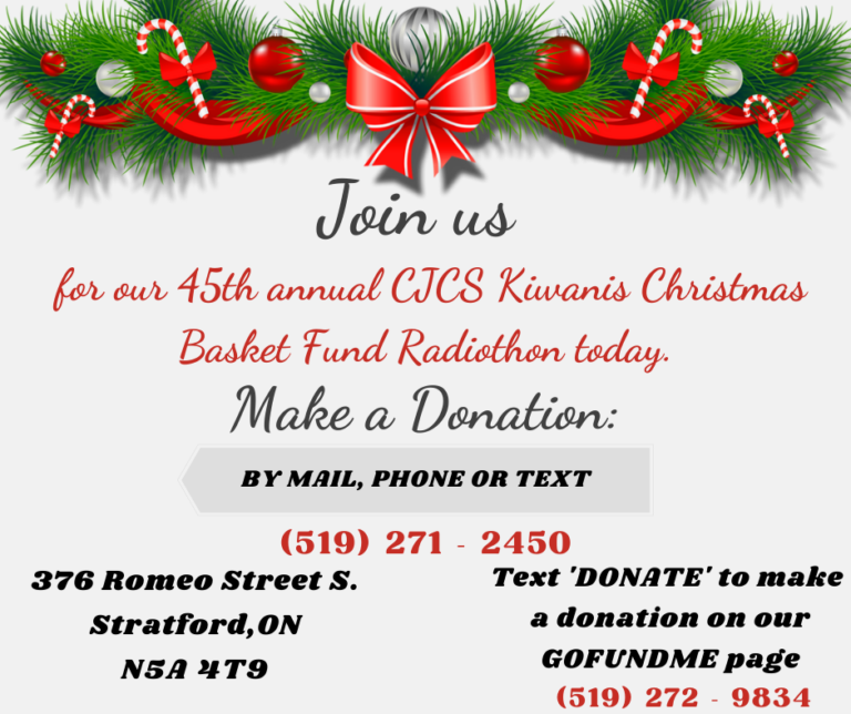 45th Annual CJCS Kiwanis Christmas Basket Radio-thon