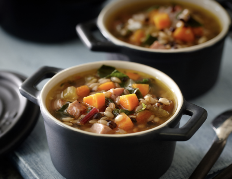 Recipe of The Week: Mixed Barley Soup with Kielbasa and Chard