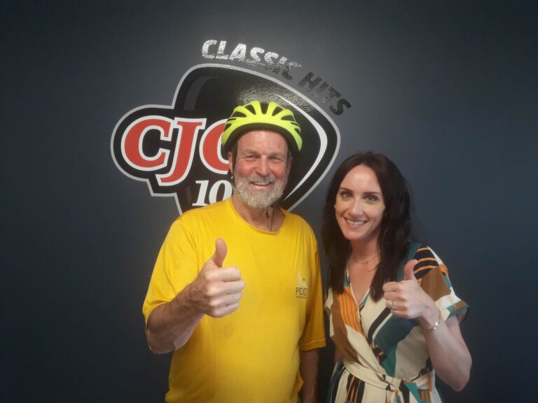Adrienne Adas from Huron Perth Public Health and Geoff Love from Cycle Stratford