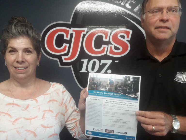 Liz Balletto and Shawn Bontaine from Technical Training Group Stratford & Area