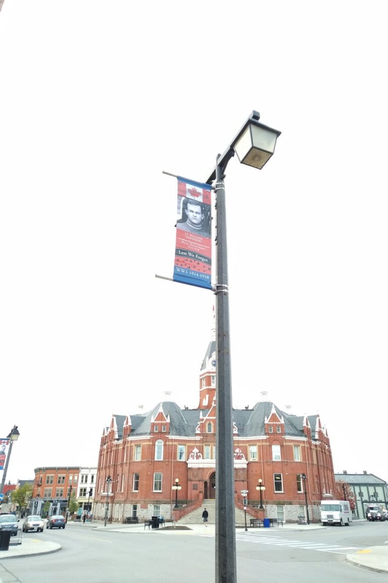 Banners honoring area war veterans hung in downtown Stratford
