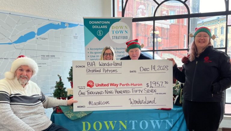 Stratford’s Connection Centre receives over $1,950 from BIA