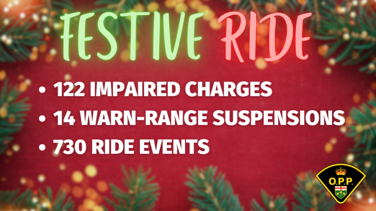 Over 120 drivers charged in first fifteen days of the Festive RIDE Program