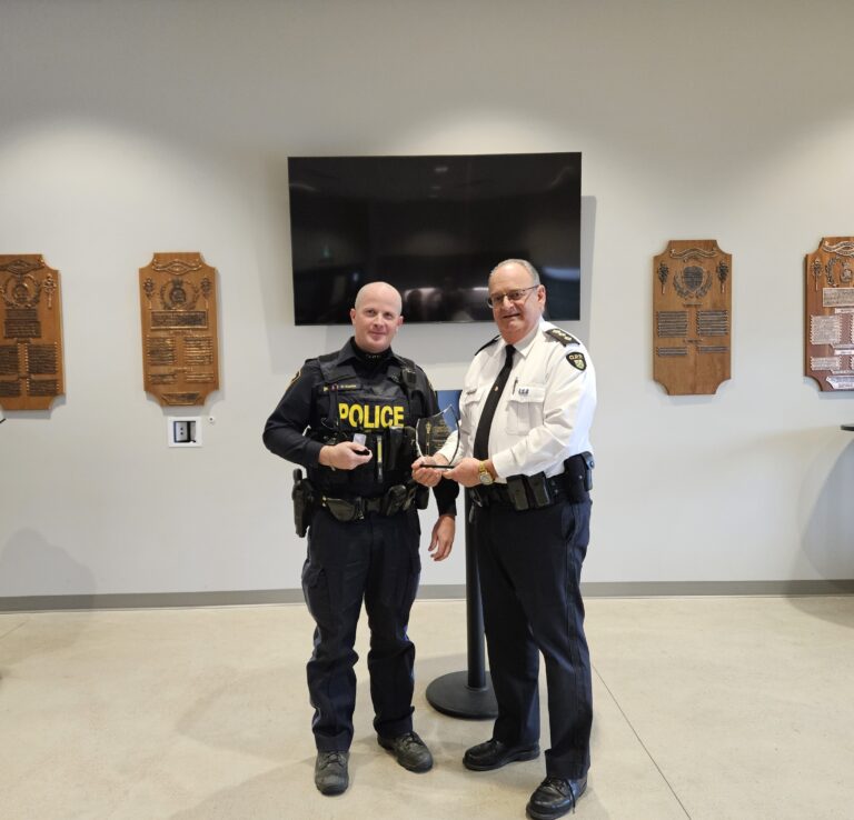 Perth County OPP officer honored for helping stop impaired driving