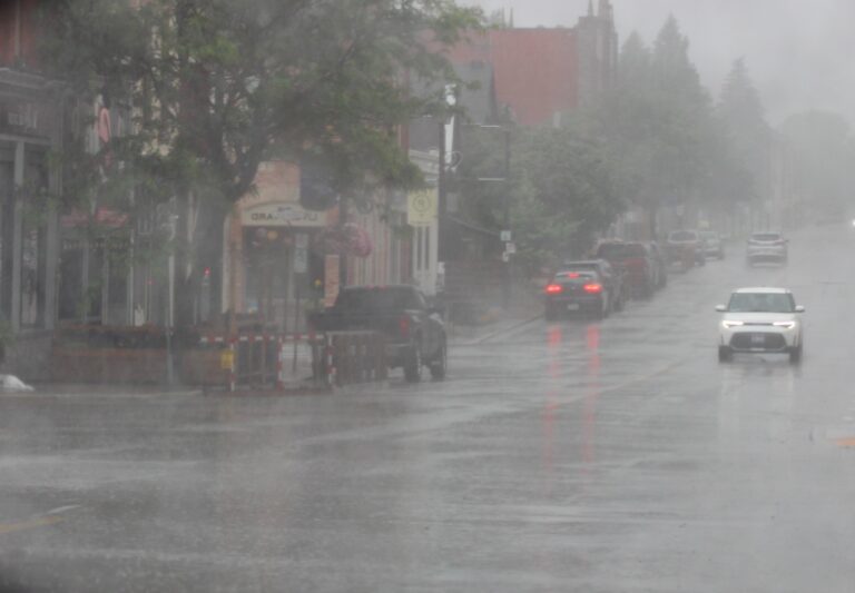 Despite tornado warning in Stratford, just heavy rains again, thankfully