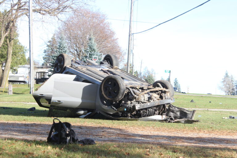 UPDATE: Non-life threatening injuries from rollover crash in Perth East