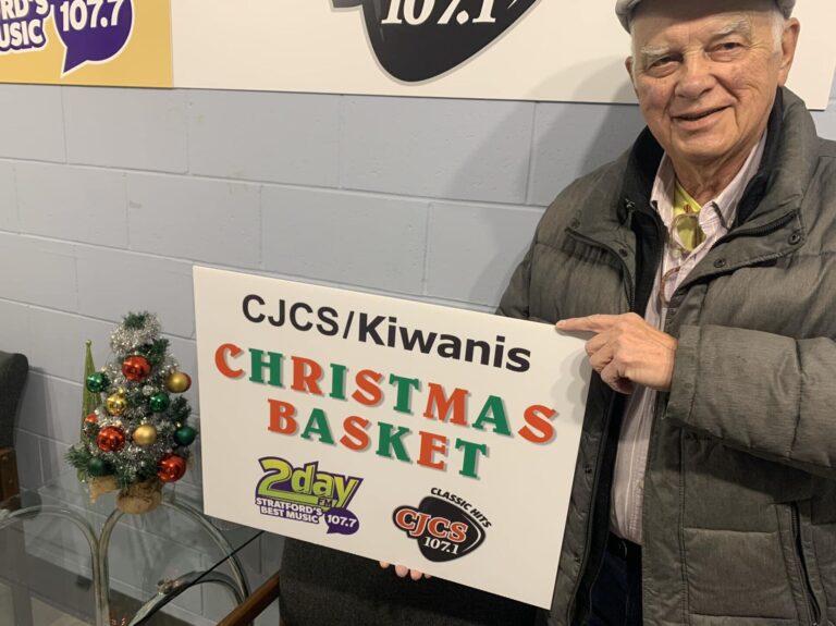 Dave Evans with the Kiwanis Club of Stratford