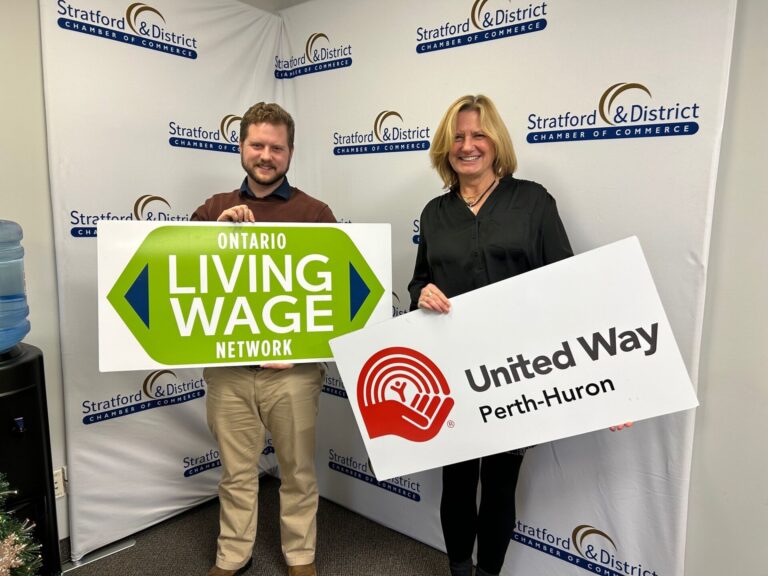 Stratford & District Chamber of Commerce newest living wage employer