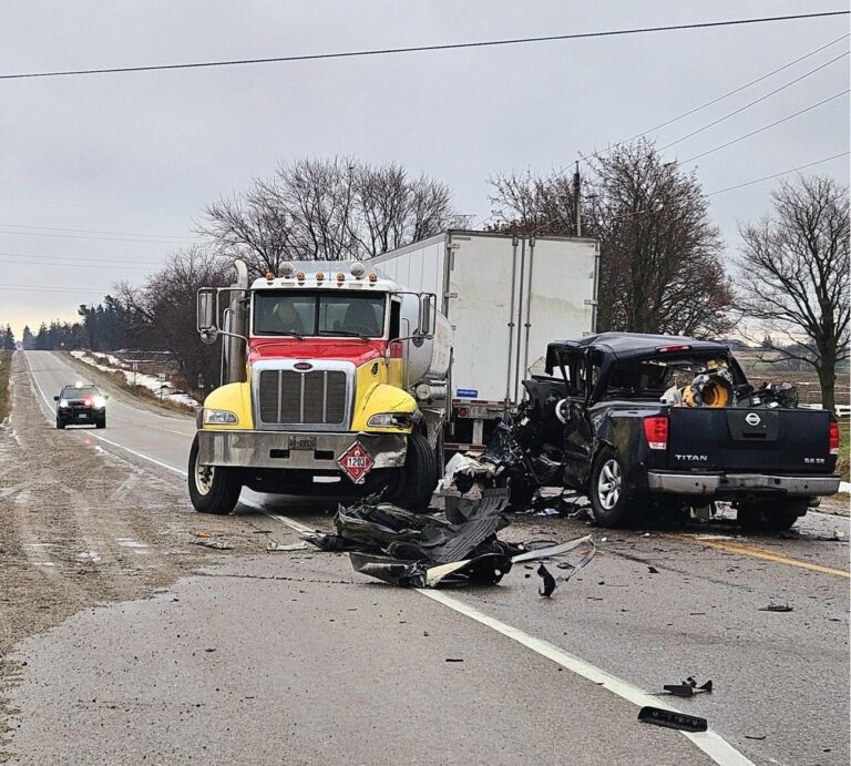 Serious injuries after collision in heavy fog near Embro