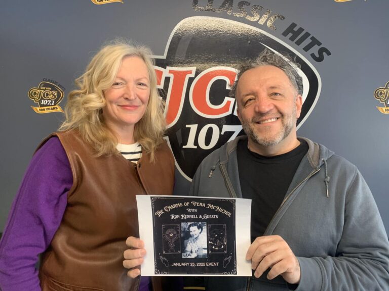 Kelly McIntosh with The Stratford Perth Museum and Actor/Playwright Ron Kennell