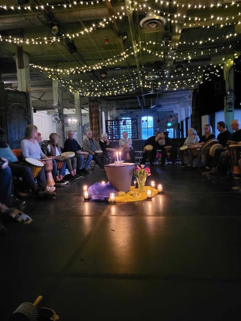 Find a connection to yourself and others through a drum circle