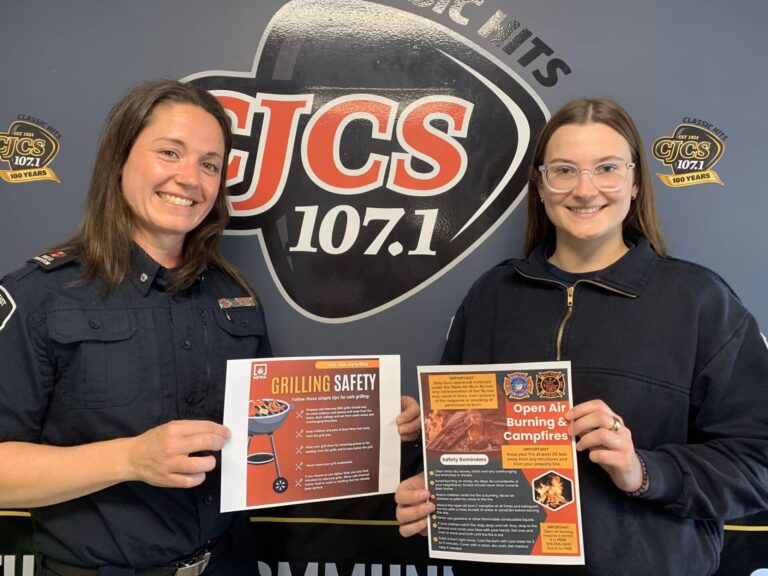 Jess Jorritsma and Shay Herrett with the Perth East & West Perth Fire Dept