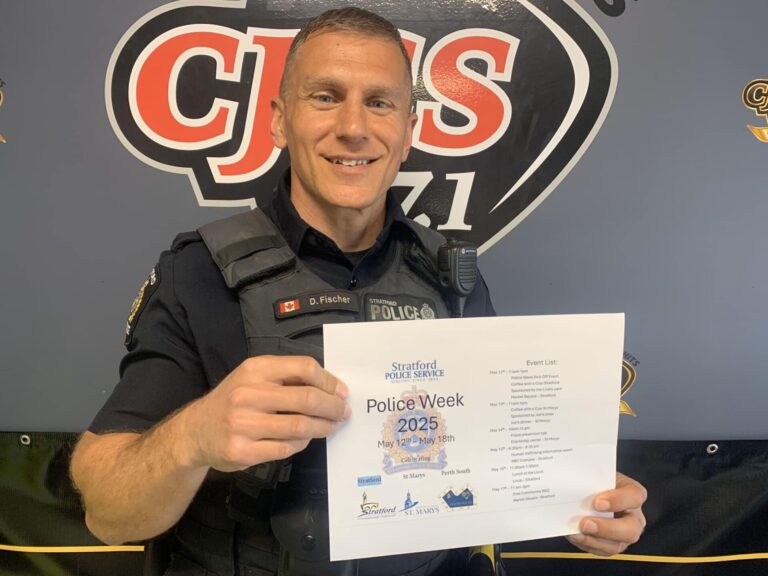Cst. Darren Fischer with Stratford Police Service