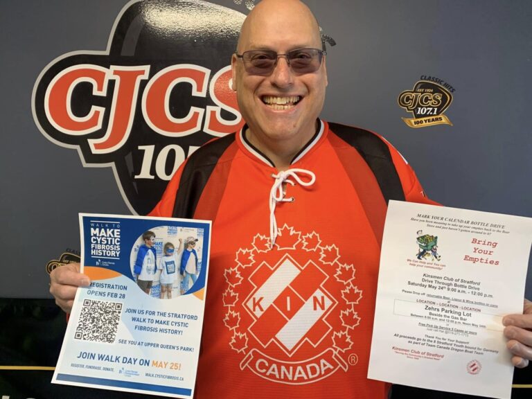 Trevor Exner with Kinsmen Club of Stratford