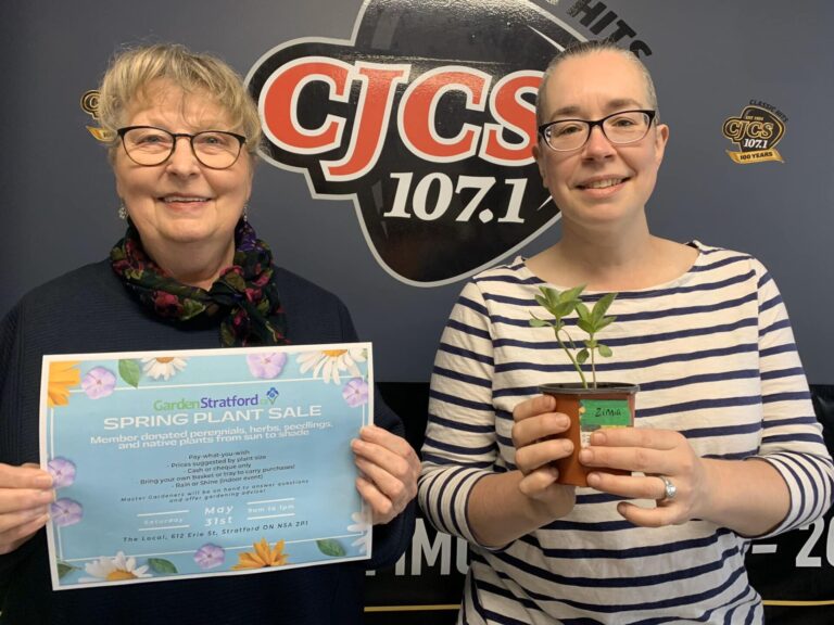 Marsha Hempel and Meka Jones with Stratford and District Horticultural Society