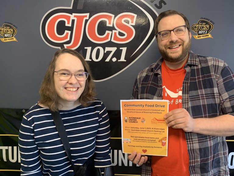 Aleah Graff with Avondale United Church and Aaron Balzer with Stratford House of Blessing