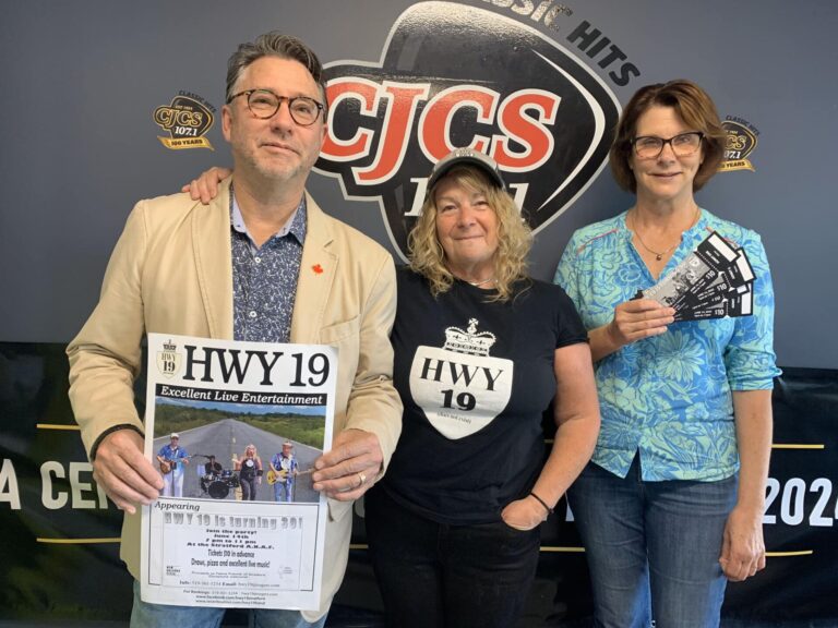 Tina McEwin and Tom Gatenby from HWY 19, and Marg Usprech with Feline Friends