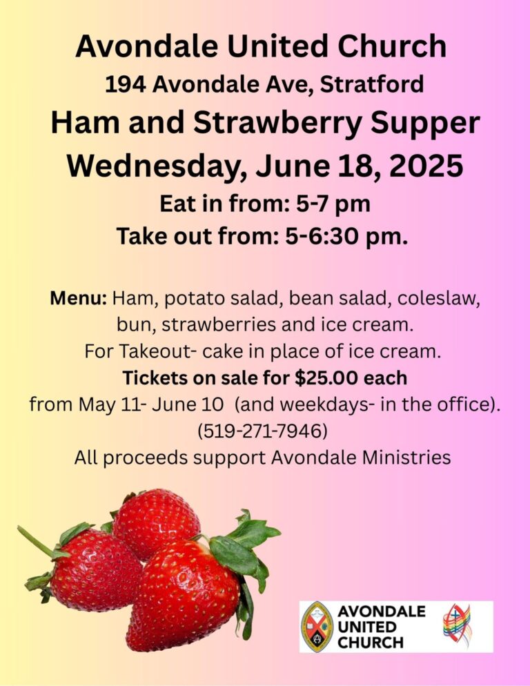 Ham and Strawberry Supper – Avondale United Church Ham and Strawberry Supper – Avondale United Church