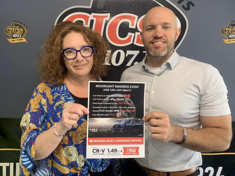 Will Lewis-Vincent and Sally Bryant with Stratford Honda