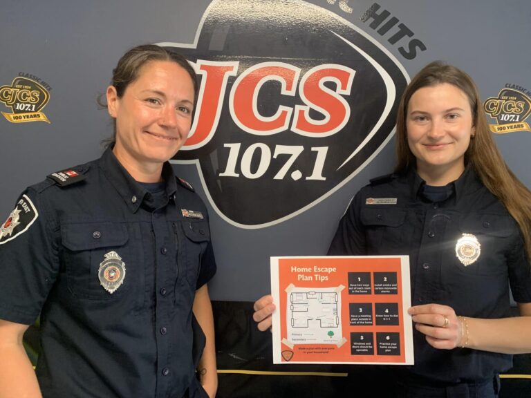 Jess Jorritsma and Shay Herrett with The Perth East & West Perth Fire Dept
