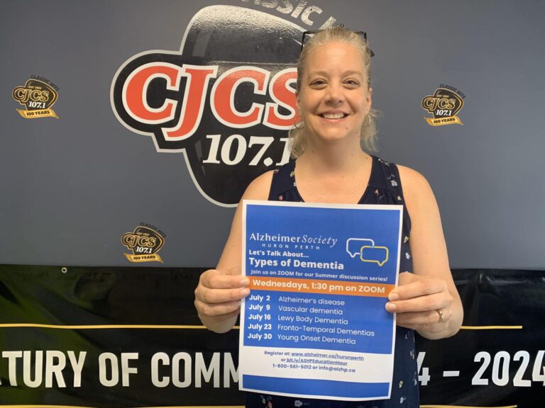 Christy Bannerman with Alzheimer Society of Huron Perth