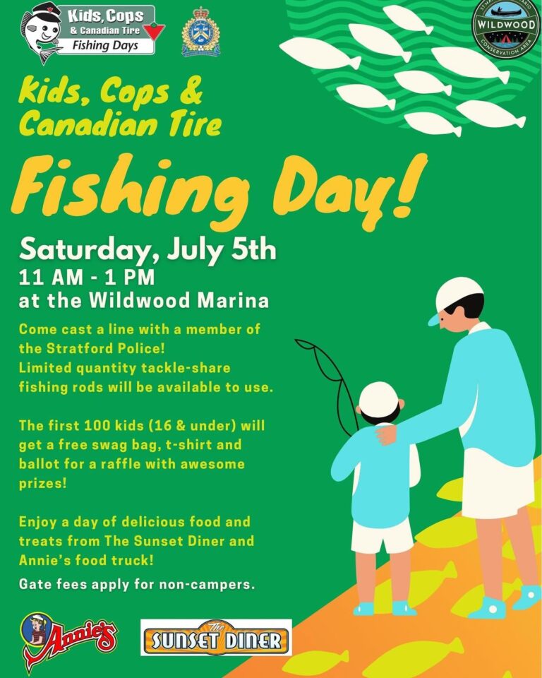 Kids, Cops and Canadian Tire Fishing Day at Wildwood Marina