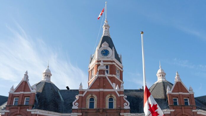 City hall flag lowered